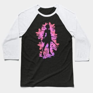 Pink Flowers - 2B Baseball T-Shirt